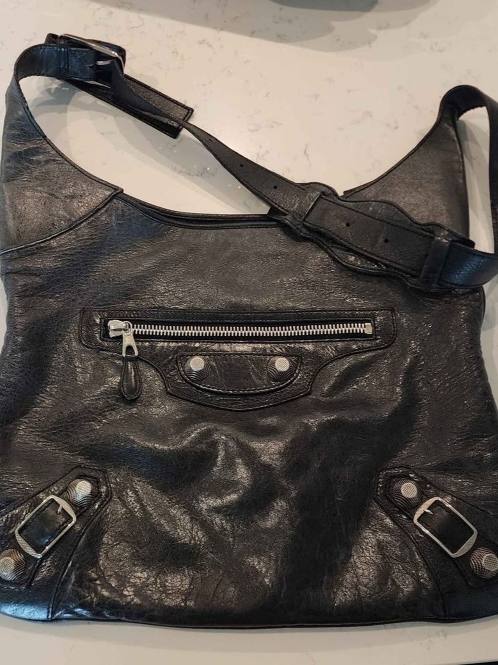 Balenciaga Messenger Cross Body Bag W Mirror, & Dust Bag